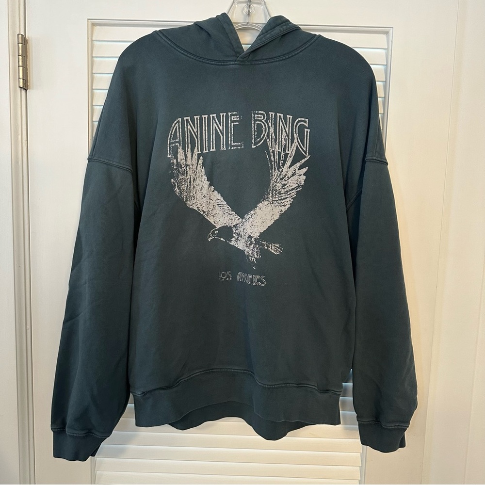 Anine Bing Green Emerald Hoodie Sweatshirt